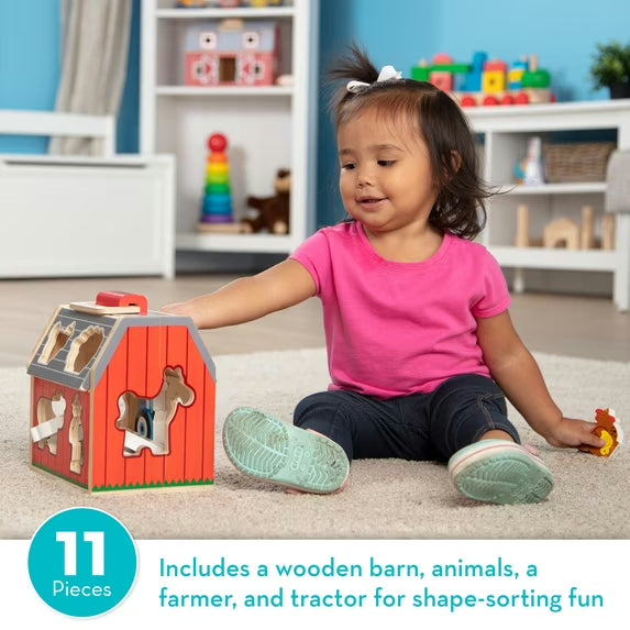 Wooden Take-Along Sorting Barn