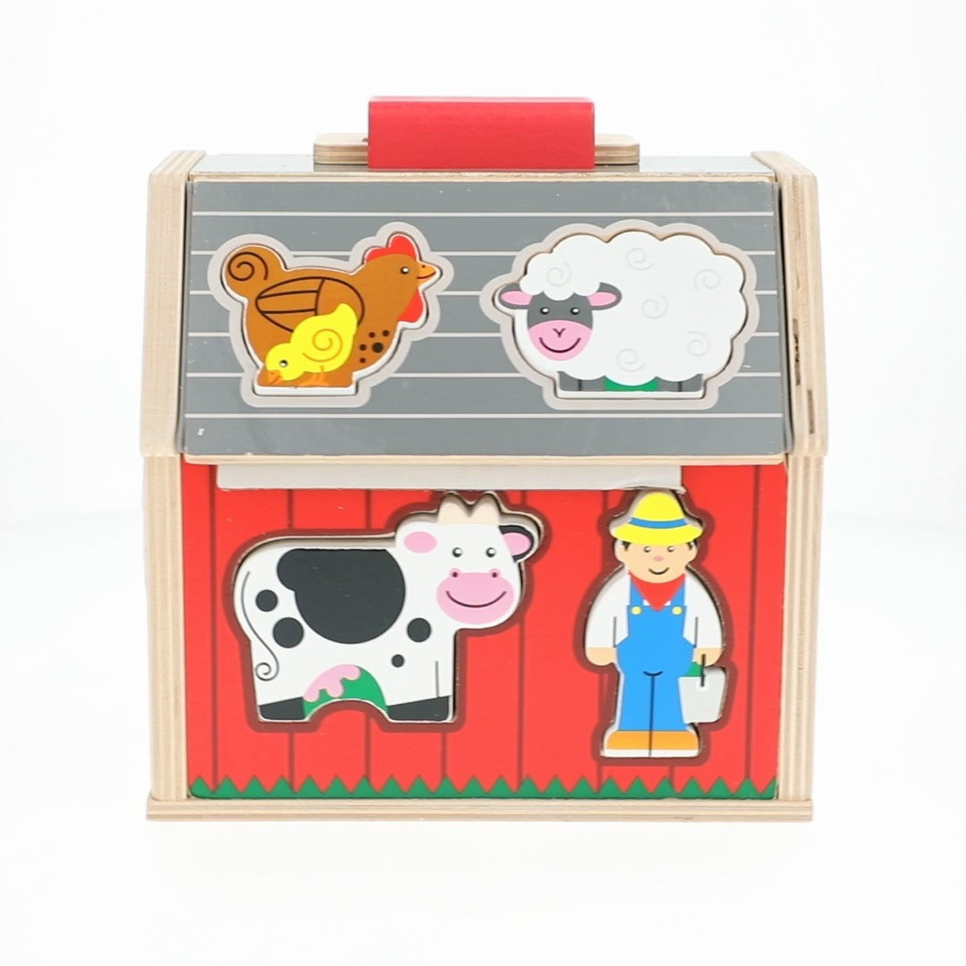 Wooden Take-Along Sorting Barn