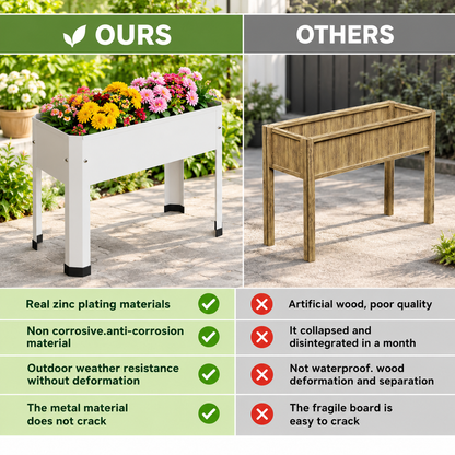 Galvanized Elevated Raised Garden Planter