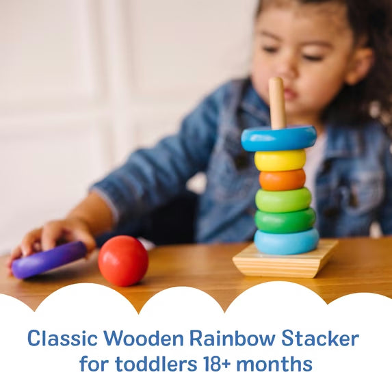 Rainbow Wooden Ring Stacking Toy