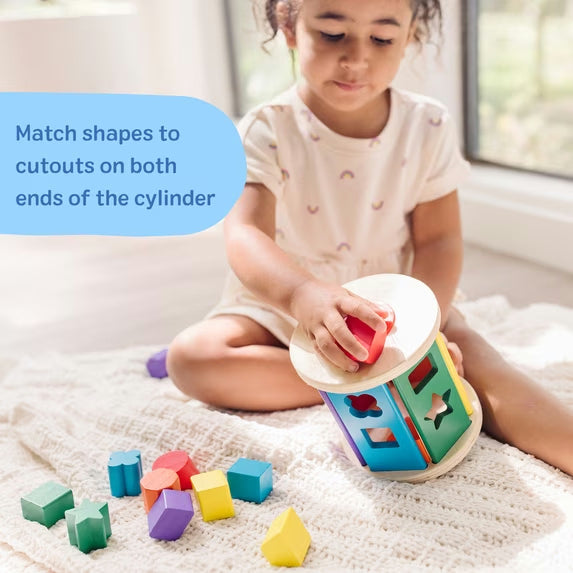 Match & Roll Wooden Shape Sorter