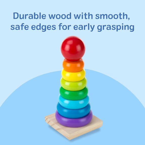 Rainbow Wooden Ring Stacking Toy