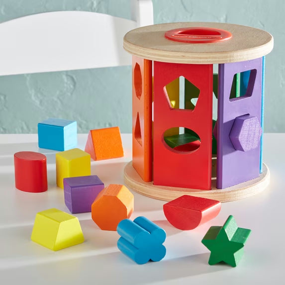 Match & Roll Wooden Shape Sorter