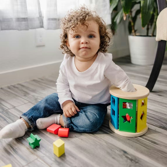 Match & Roll Wooden Shape Sorter