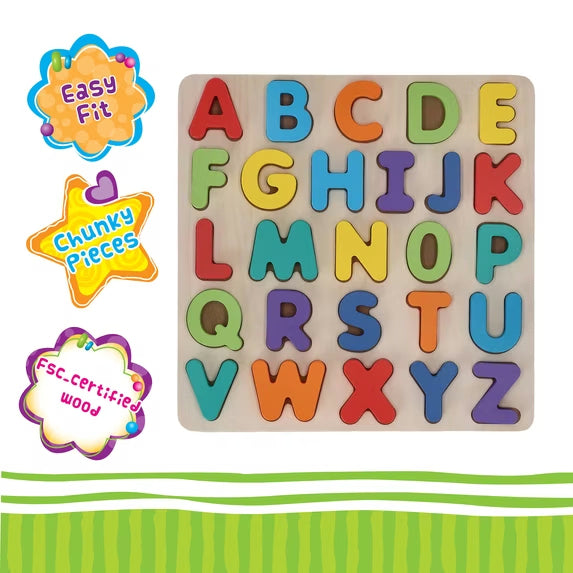 Wooden Alphabet Learning Puzzle Board
