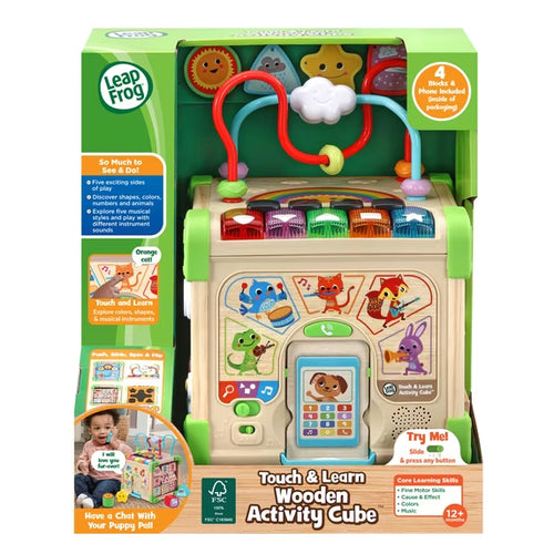 Touch & Learn Wooden Activity Cube
