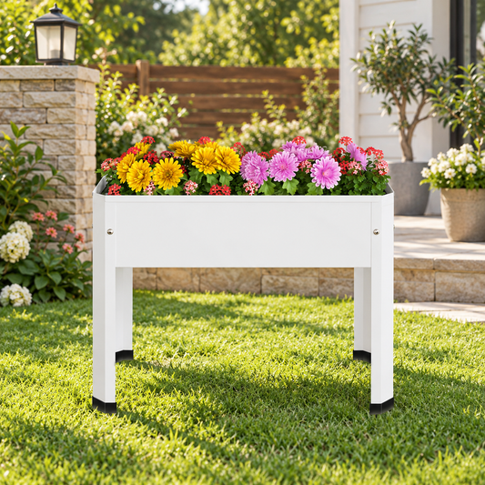 Galvanized Elevated Raised Garden Planter